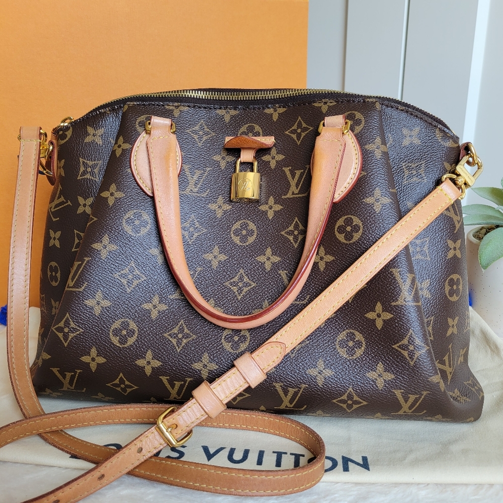 💕Beautiful DISCONTINUED Louis Vuitton Satchel Bag RIVOLI Mm Monogram - Picture 7 of 16